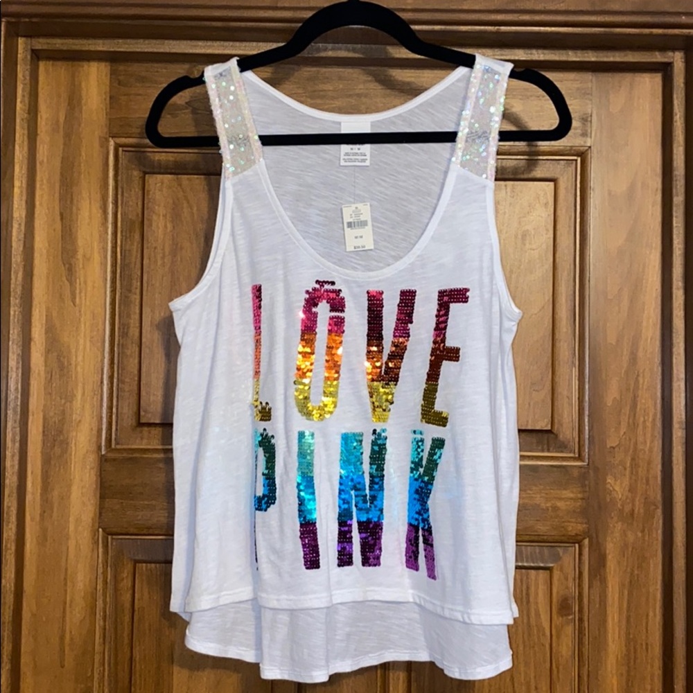 Victoria’s Secret PINK sequin tank NWT